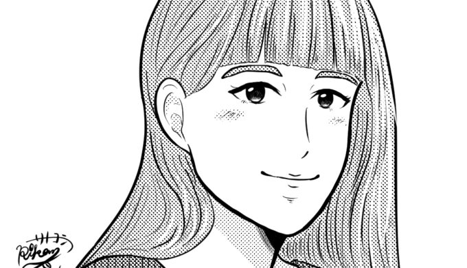 友人の似顔絵